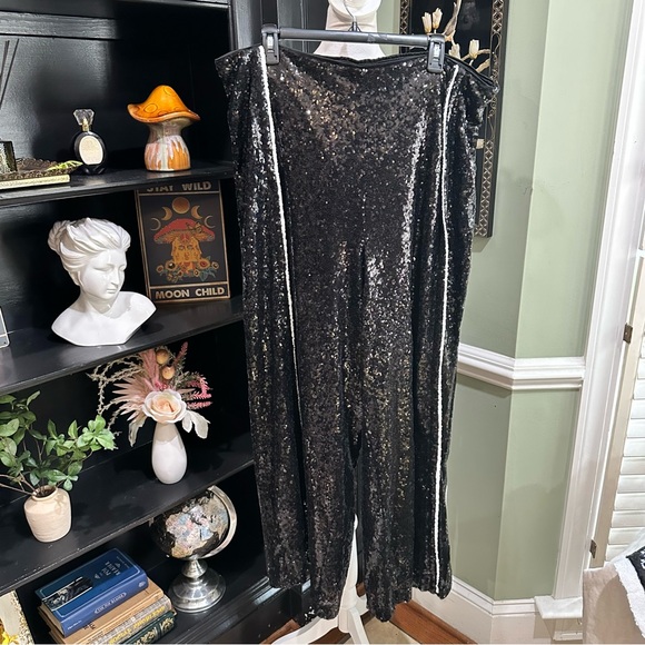 Eloquii Pants - Eloquii Black Sequin Wide-Leg Pants – Size 20 (NWT)